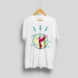 T-Shirt mit Kolibri-Print