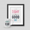 Packbecher + gerahmtes Poster