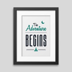 Das Abenteuer beginnt Gerahmtes Poster
