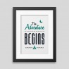 Das Abenteuer beginnt Gerahmtes Poster